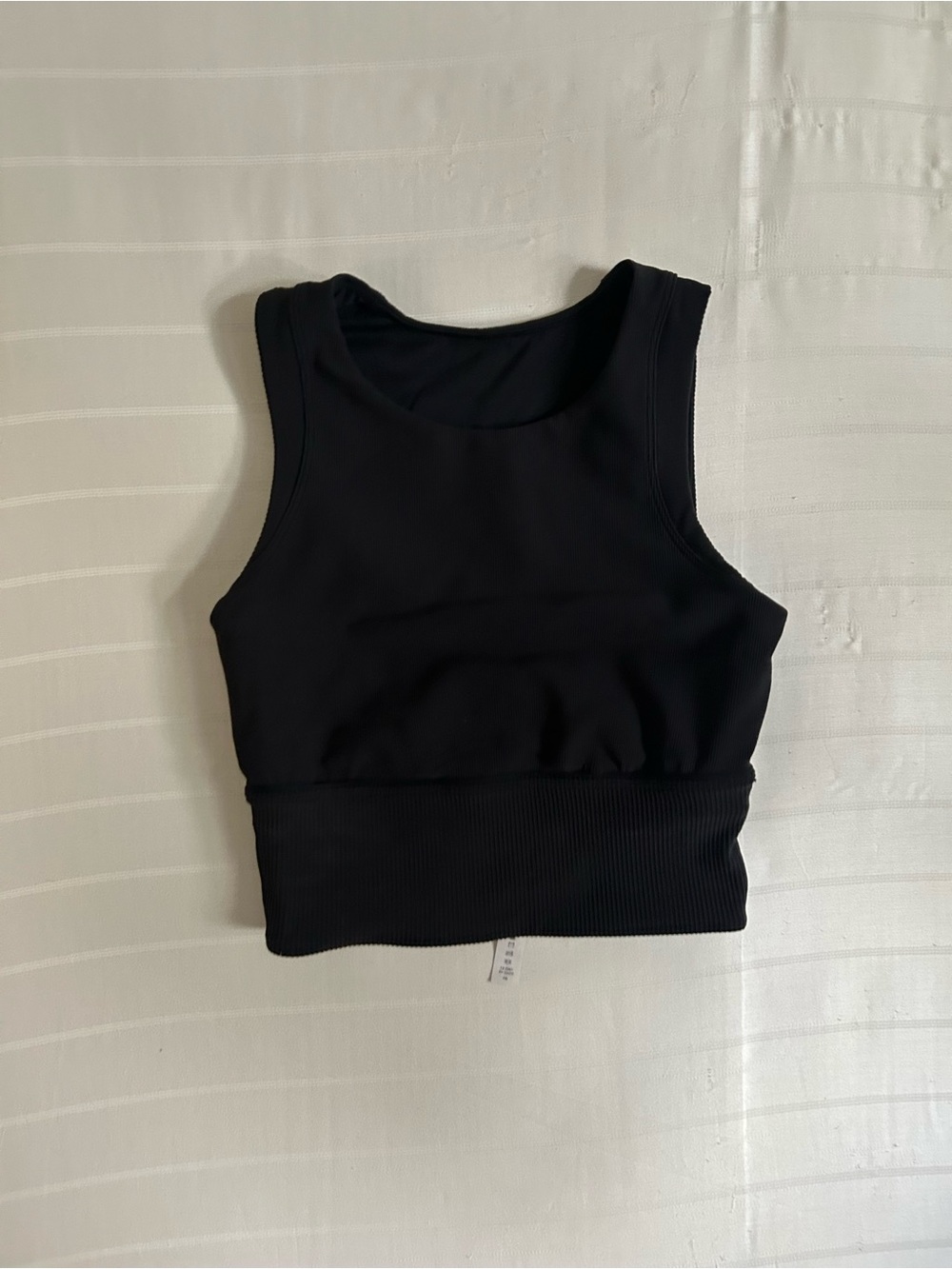 lululemon athletica Black Ribbed-Band Sports Bra size 4